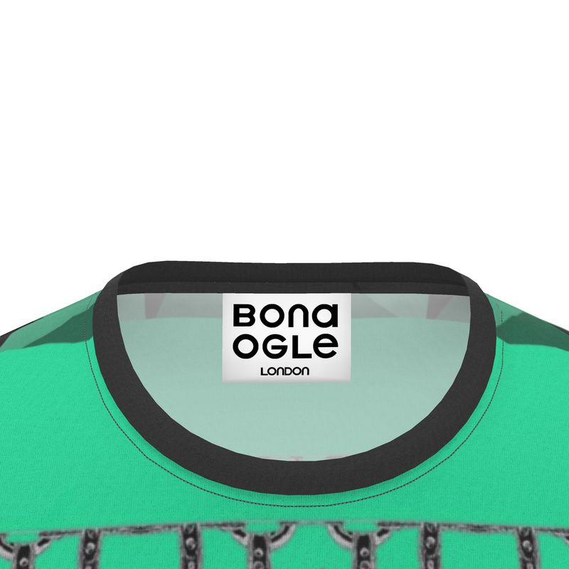 All Over Print T Shirt in Horseman Teal Green