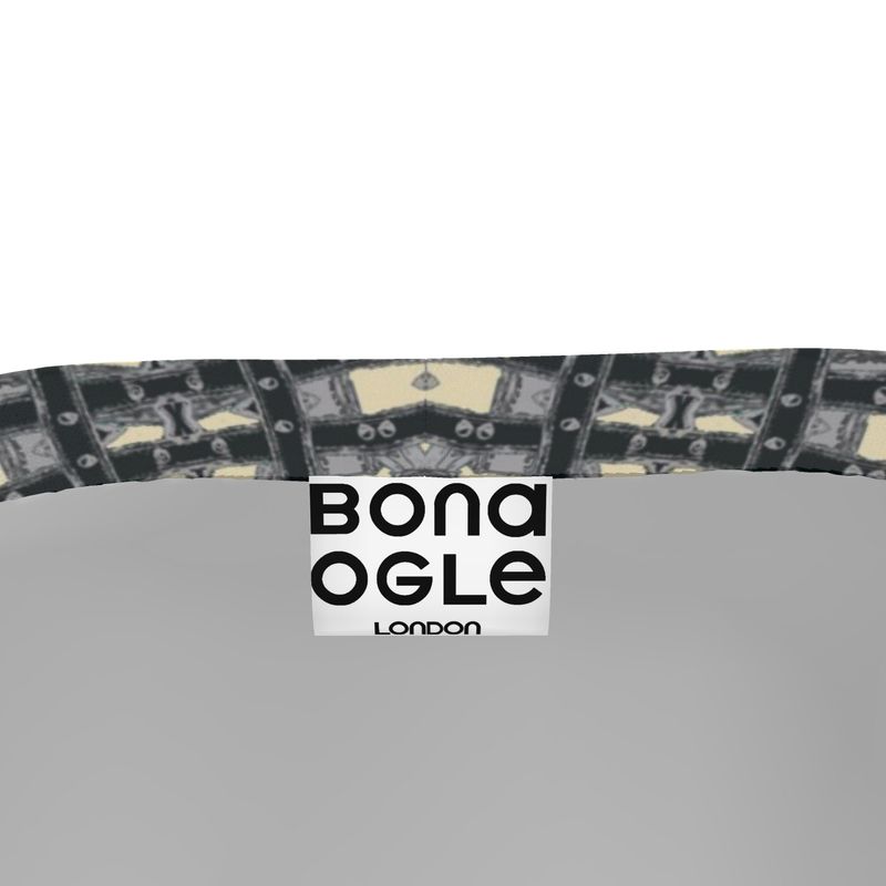 Sweat Shorts in Straps Gray Beige