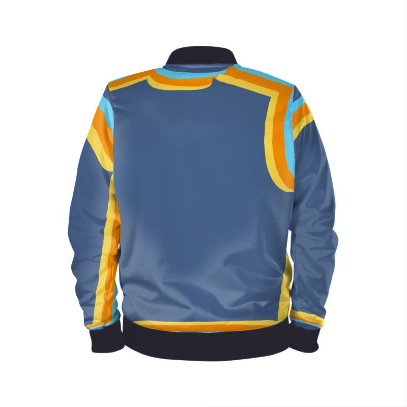 Bomber Jacket in 3D wonky vivid sky