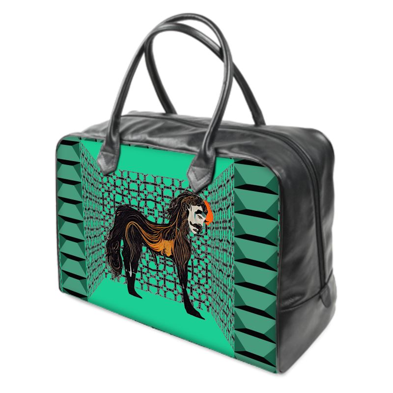 Holdalls in horseman teal green