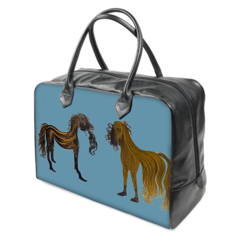 Holdalls in hairy horse air force blu