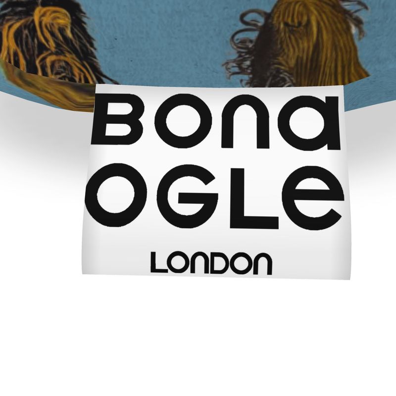 Big Bolster Cushion in Hairy Horses Air Force Blu