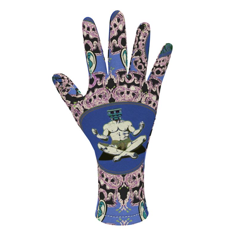 Fleece Gloves in creatures violet