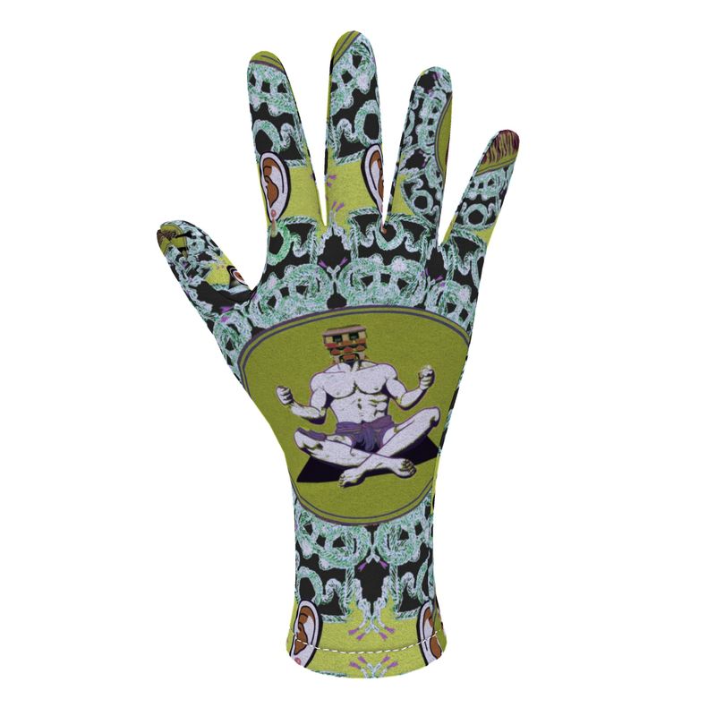Fleece Gloves in creatures green