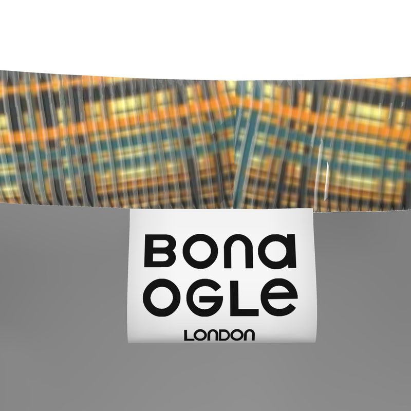 Jogging Bottoms in Dripping Plaid Orange