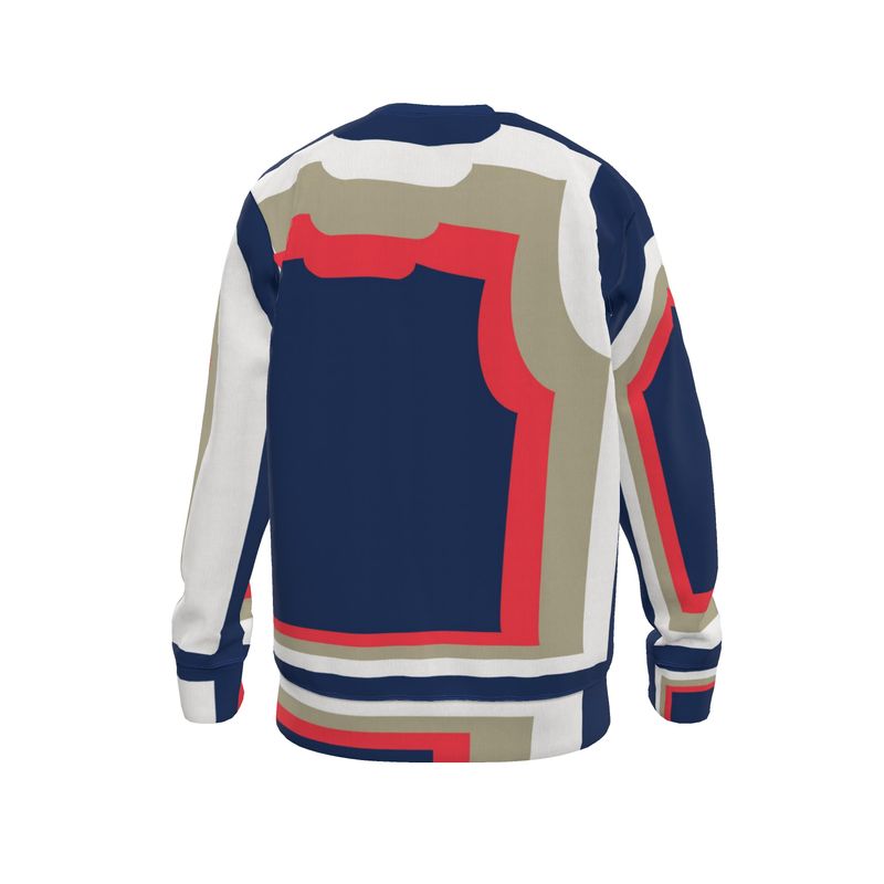 Sweatshirt in 3D Wonky Sports Blue