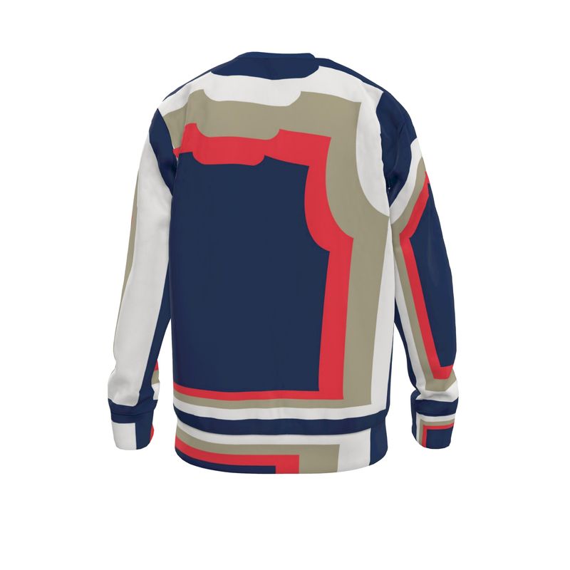 Sweatshirt in 3D Wonky Sports Blue