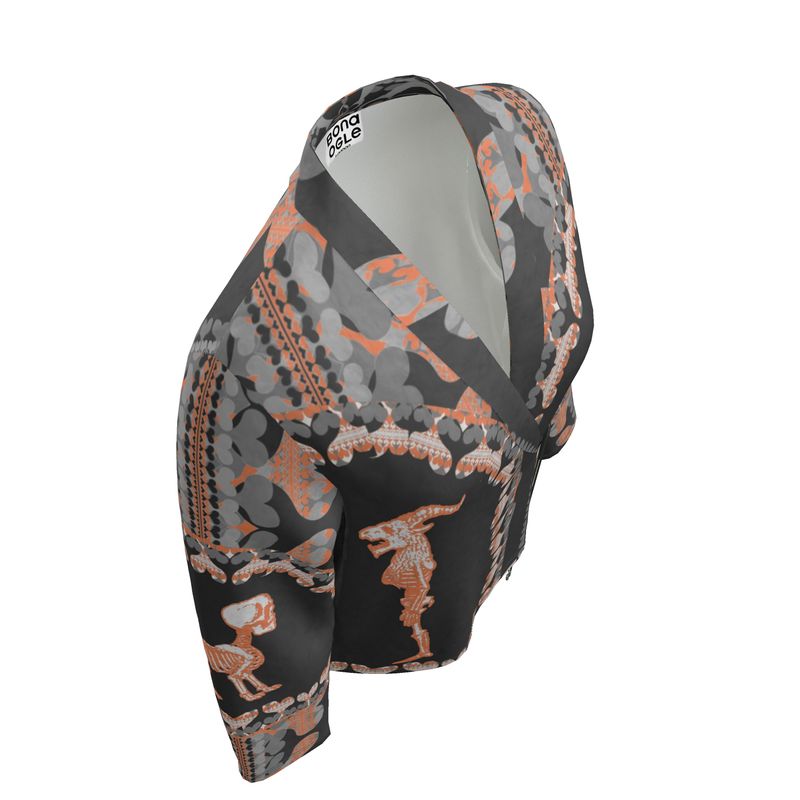 Wrap Blazer in Bona Bones Gray Coral