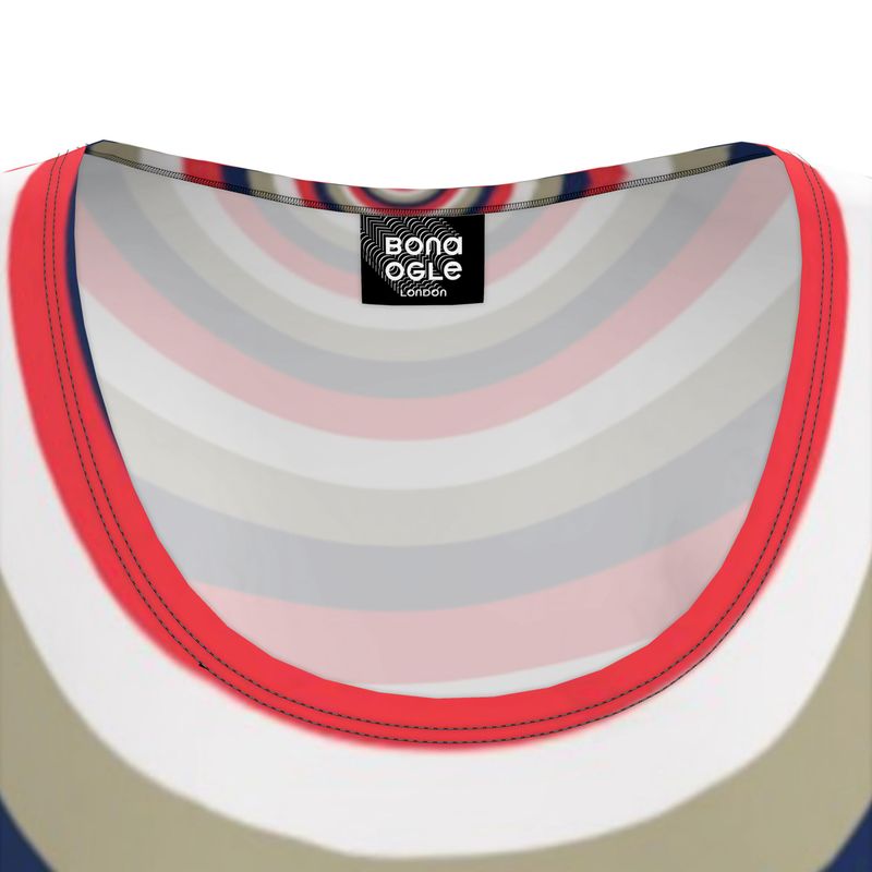 Tunic T Shirt Dress in Circles Blue