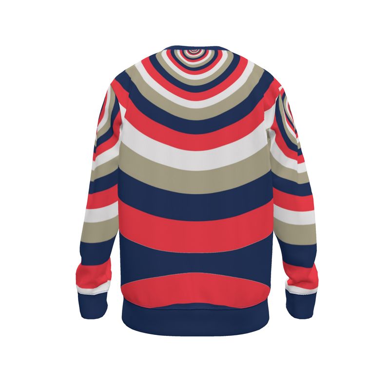 Sweatshirt in Circles Blue