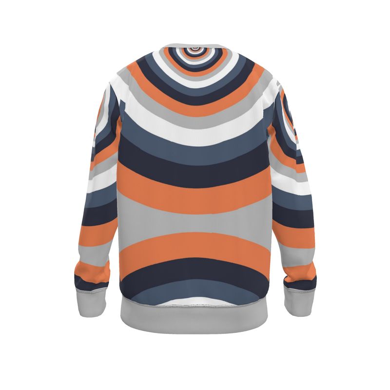 Sweatshirt in Circles 2 Grey Coral