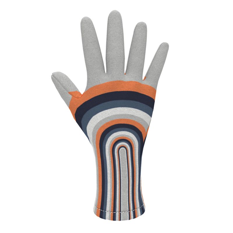 Fleece gloves in Arch Gray Coral