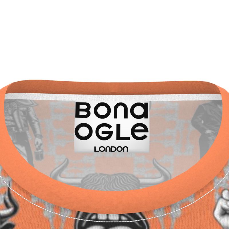 All Over Print T Shirt in Critters Gray Coral