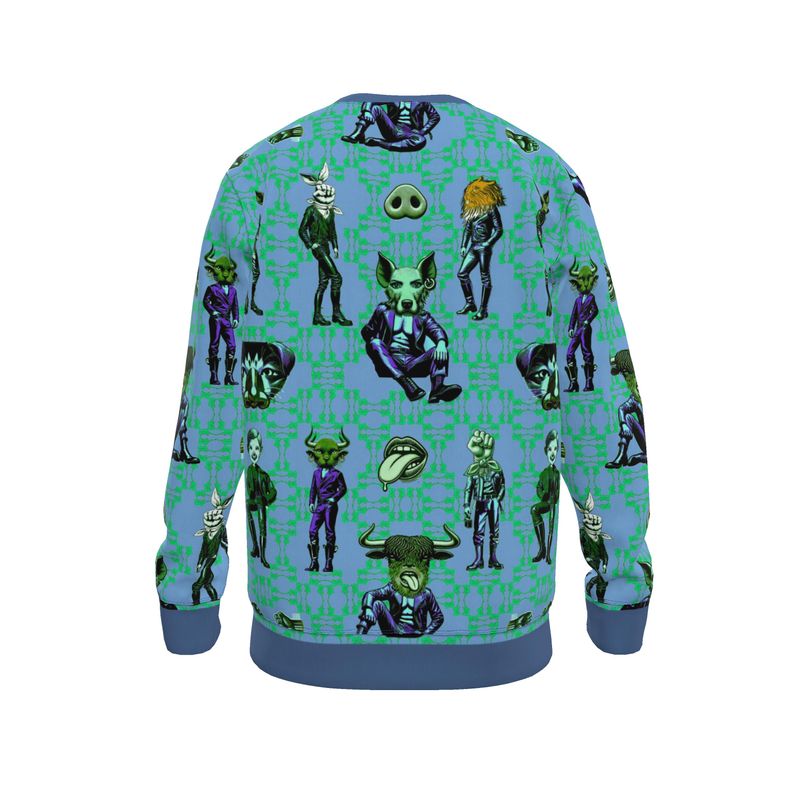 Sweatshirt in critters vivid