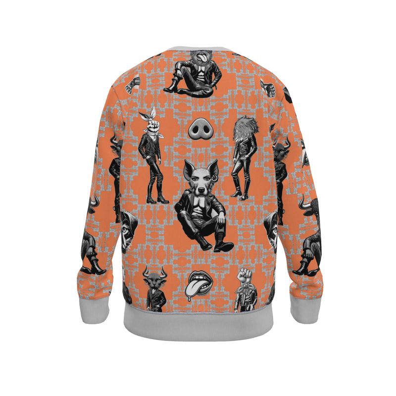 Sweatshirt in critters grey coral