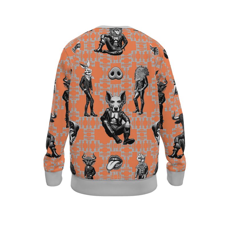Sweatshirt in critters grey coral