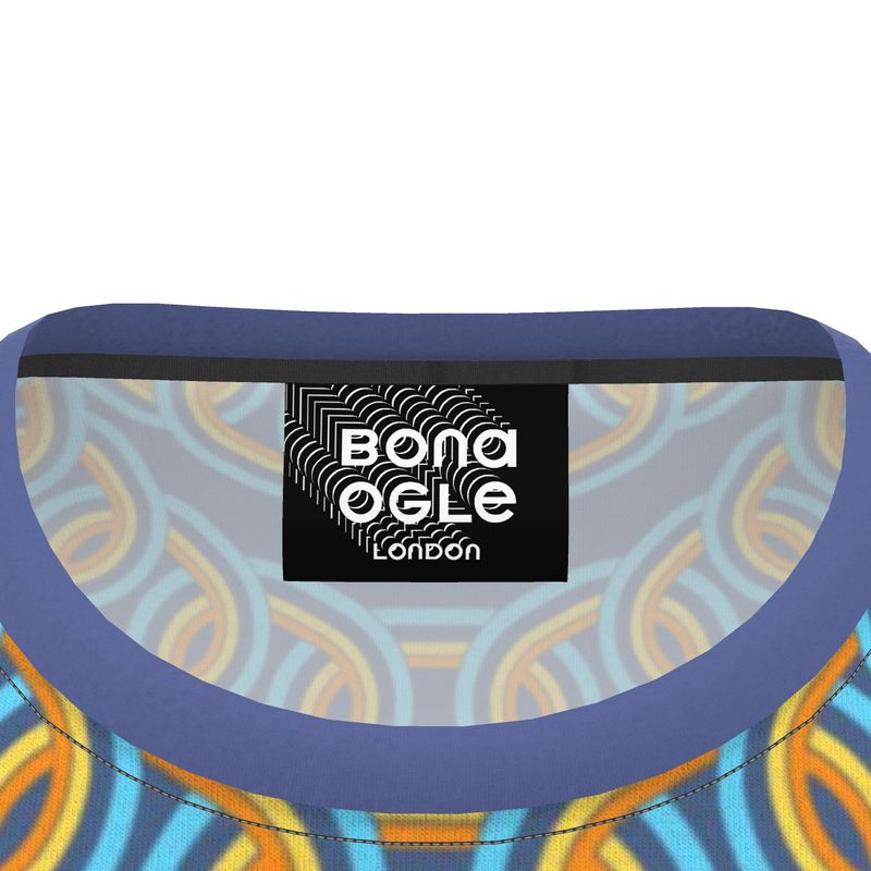 All Over Print T Shirt in Graduating Chains Vivid