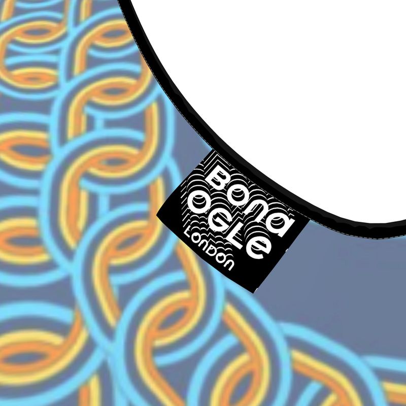 Sleeveless Midi Dress in graduating chains vivid