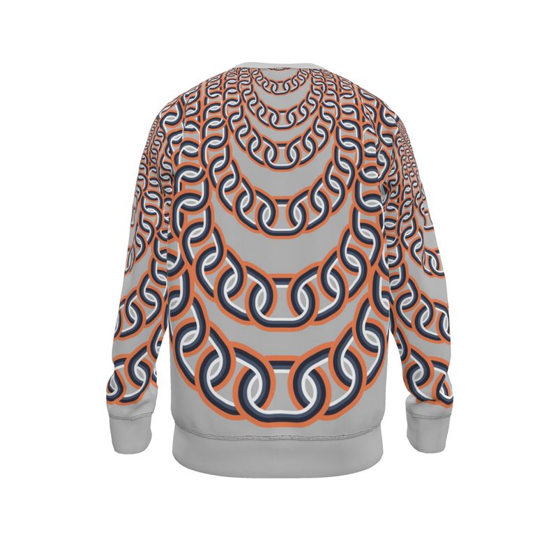 Sweatshirt in Graduating Chains Gray Coral