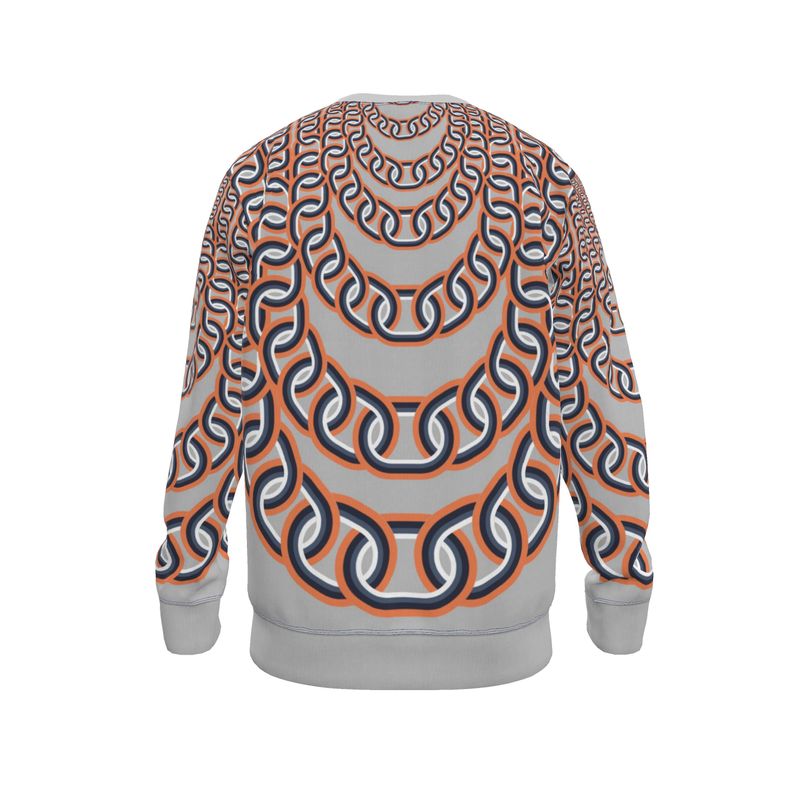 Sweatshirt in Graduating Chains Gray Coral
