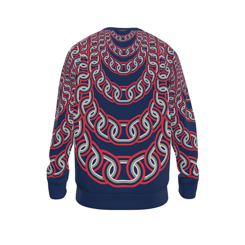 Sweatshirt in Graduating Chains Blue