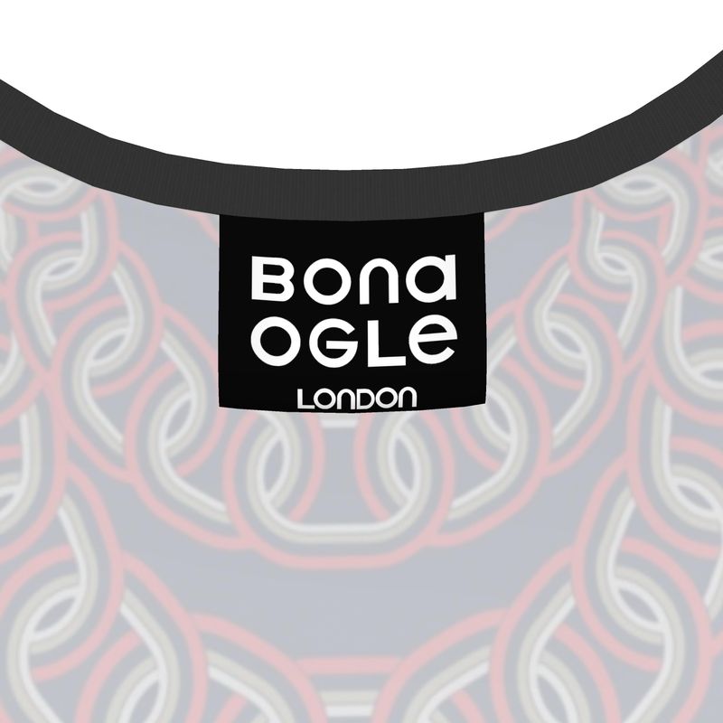 Vest Top in graduating chains blue