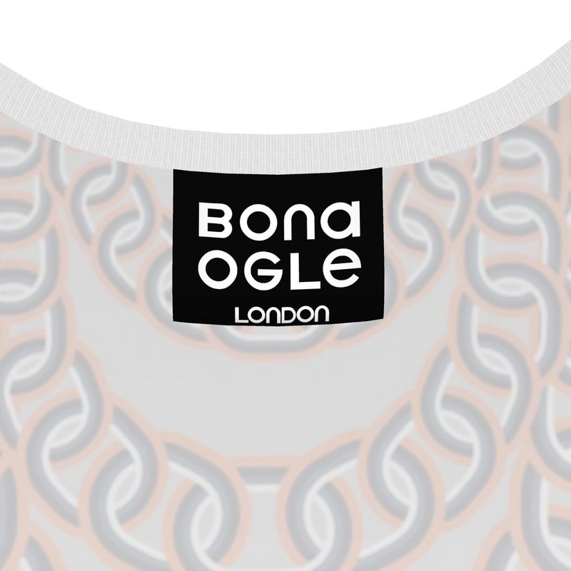 Vest Top in decreasing chains grey coral