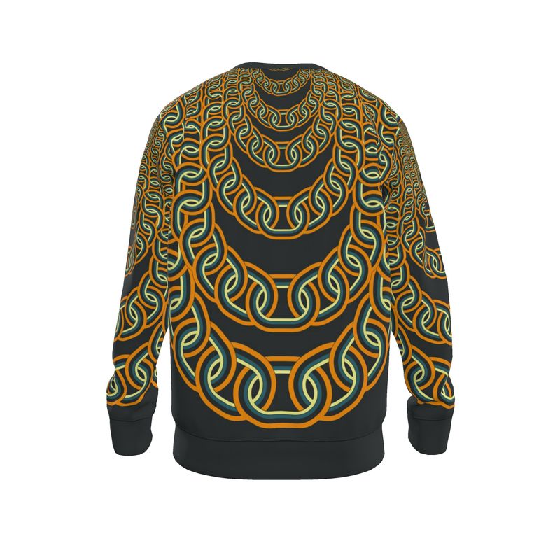 Sweatshirt in graduating chains orange