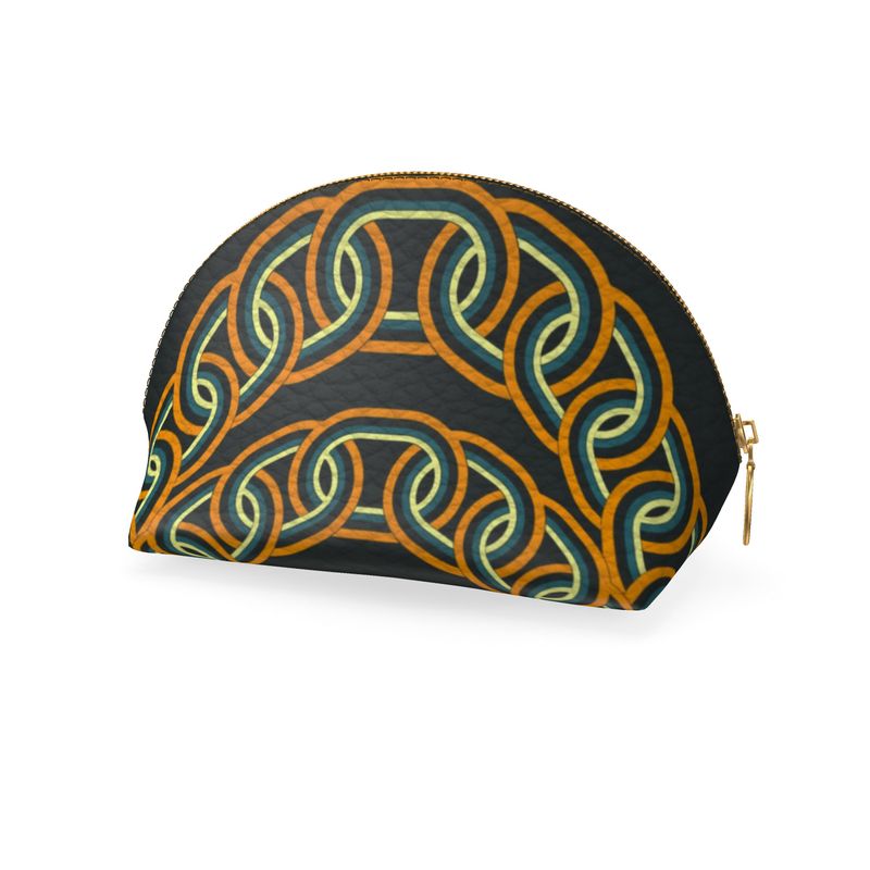 Shell Coin Purse in Arched Chain Orange