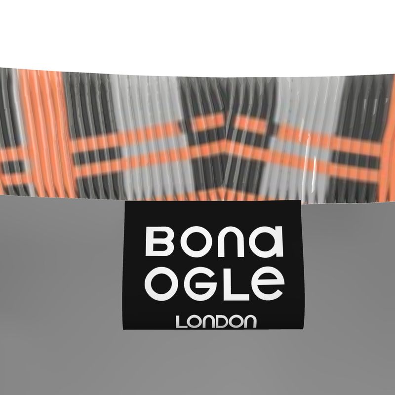 Jogging Bottoms in Dripping Plaid Gray Coral