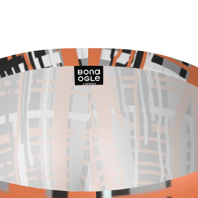 Leggings in Dripping Plaid Gray Coral