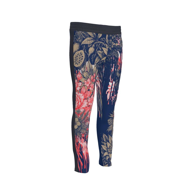 Tracksuit trousers in Dripping Flowers Blue - back