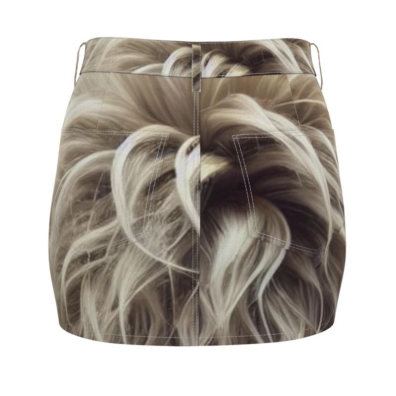 Denim Mini Skirt in Riah Rock