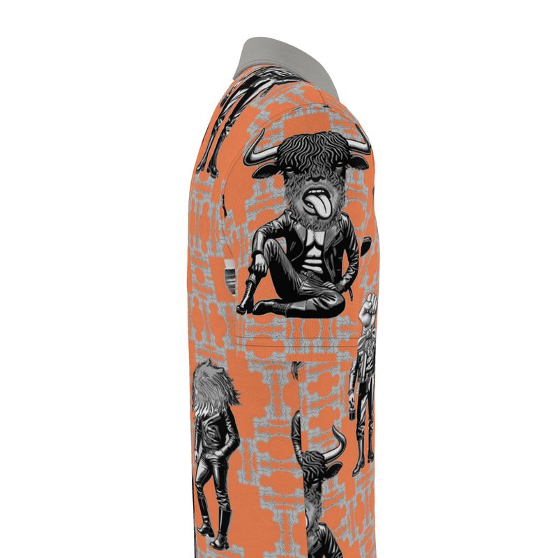 Polo Shirt in Critters Gray Coral