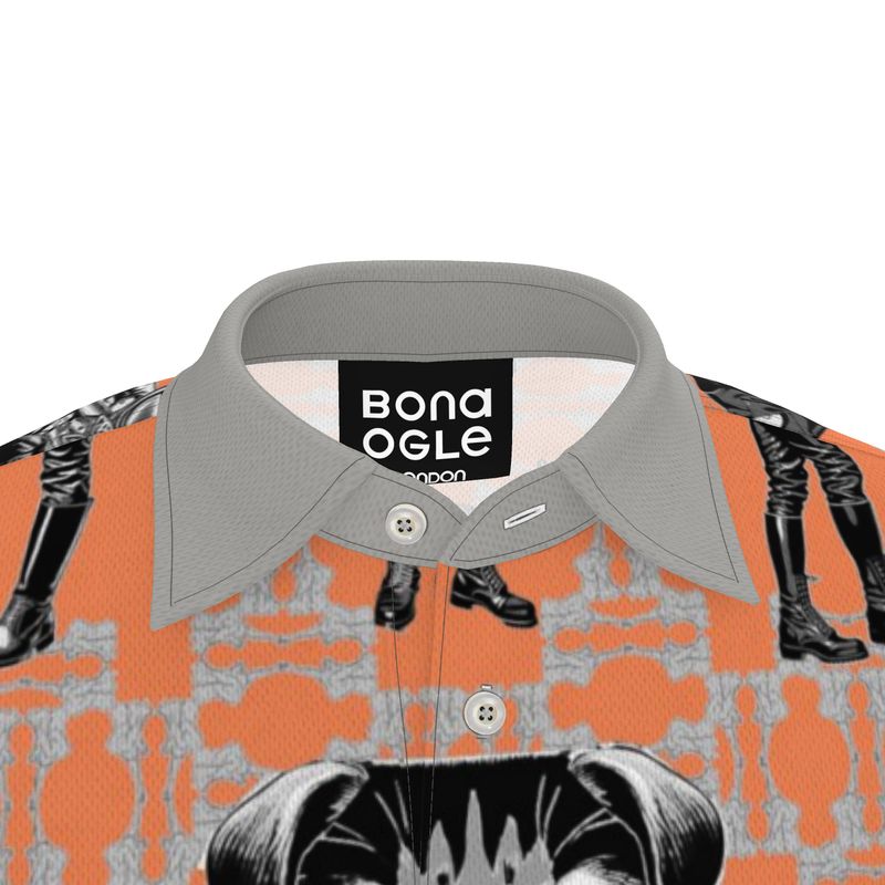 Polo Shirt in Critters Gray Coral