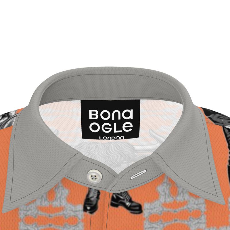 Polo Shirt in Critters Gray Coral