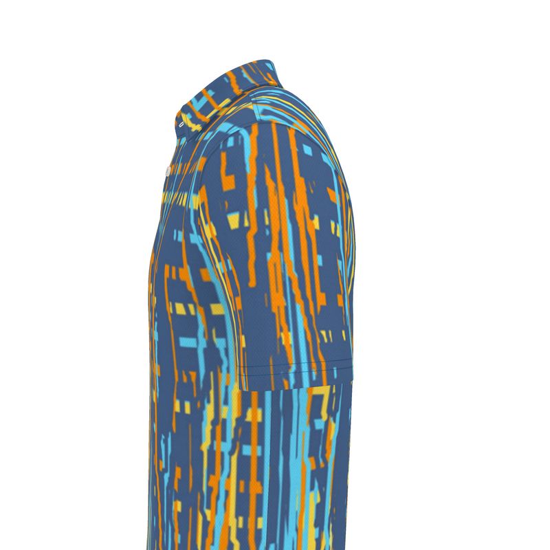 Polo Shirt in Driipping Sripes Vivid