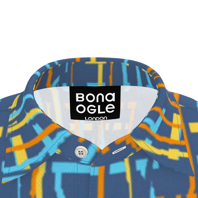Polo Shirt in Driipping Sripes Vivid