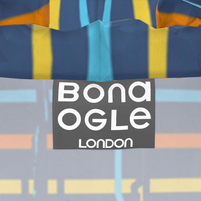 Womens Cut Rain Mac in Dripping Stripe Vivid