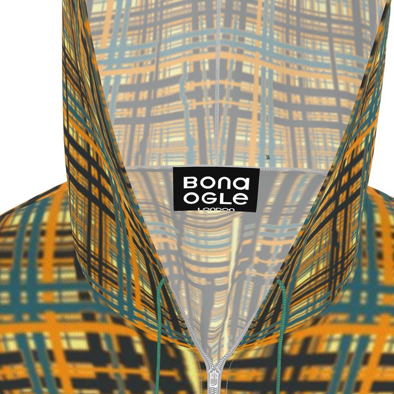 Boiler Suit in Dripping Plaid Orange