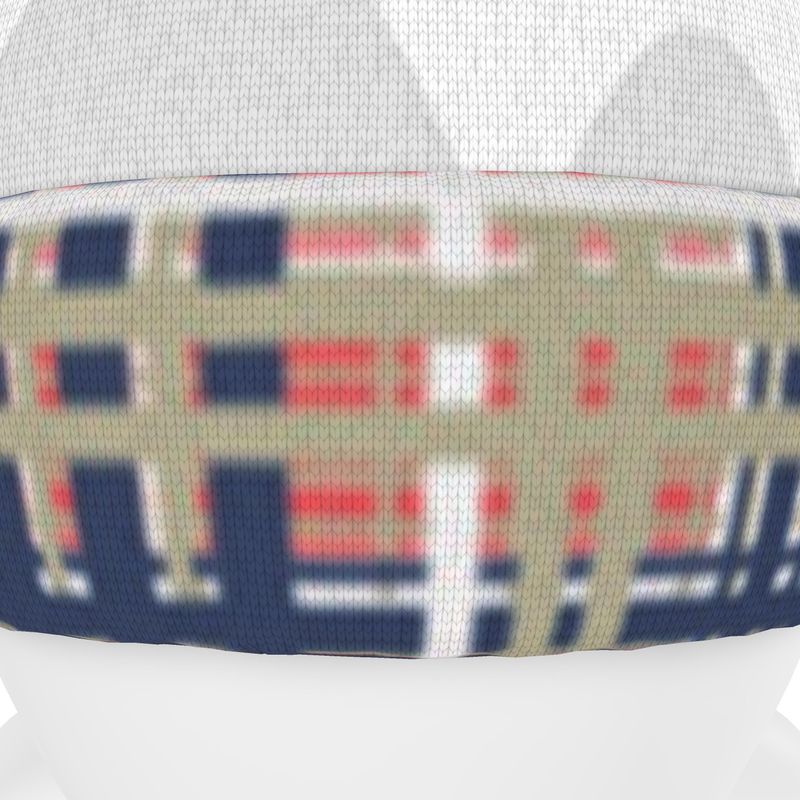 Beanie in Dripping Plaid Blue