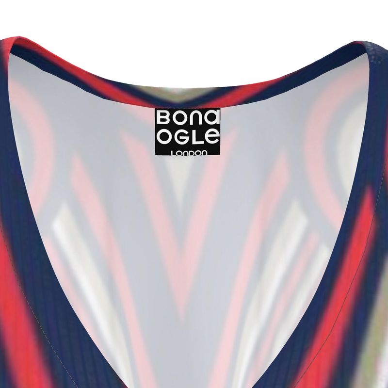 Kaftan in Geo Chains Blue