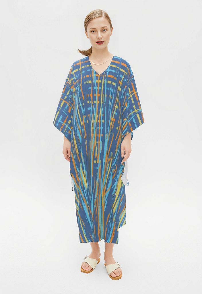 Kaftan in Dripping stripes