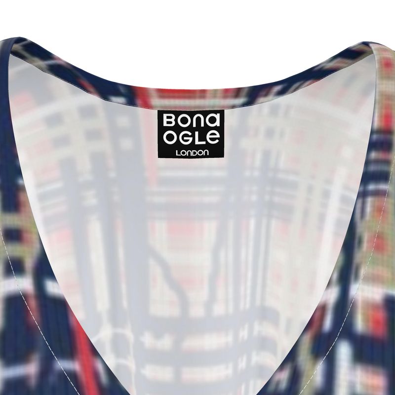 Kaftan in Dripping Plaid Sports Blue