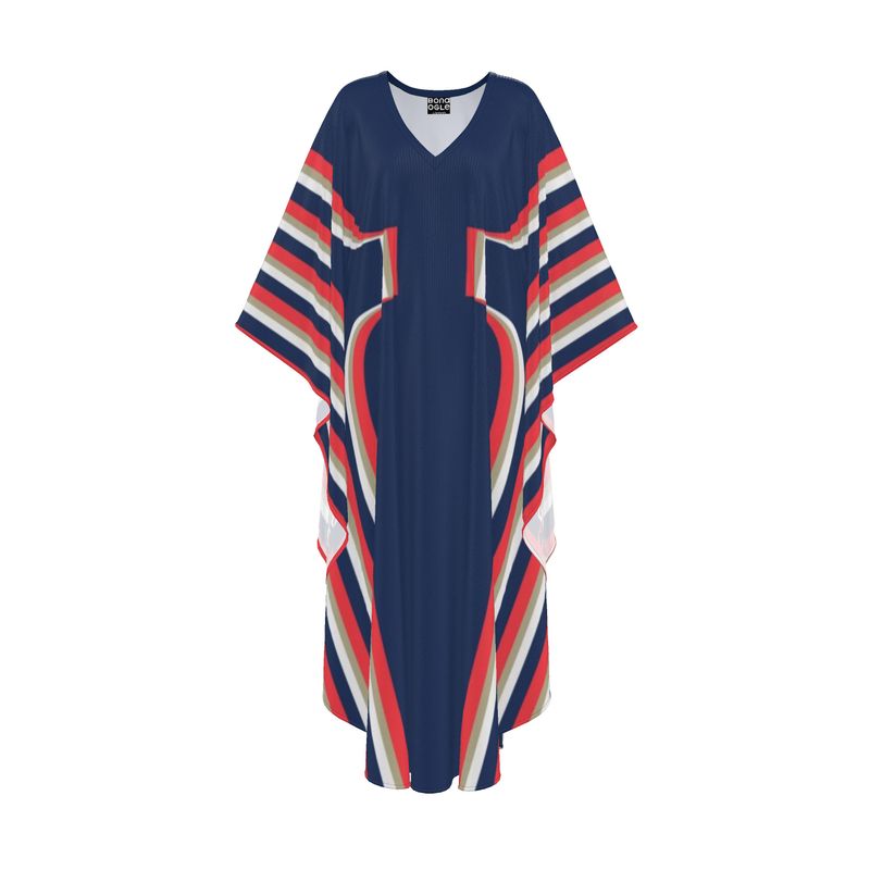 Kaftan in 3D Hourglass Blue