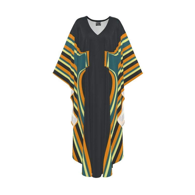 Kaftan in 3D Hourglass Orange