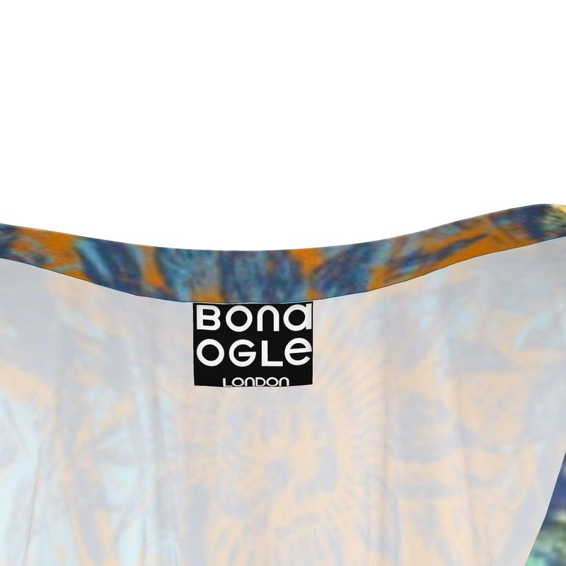 Short Kaftan in Dripping Flowers Vivid