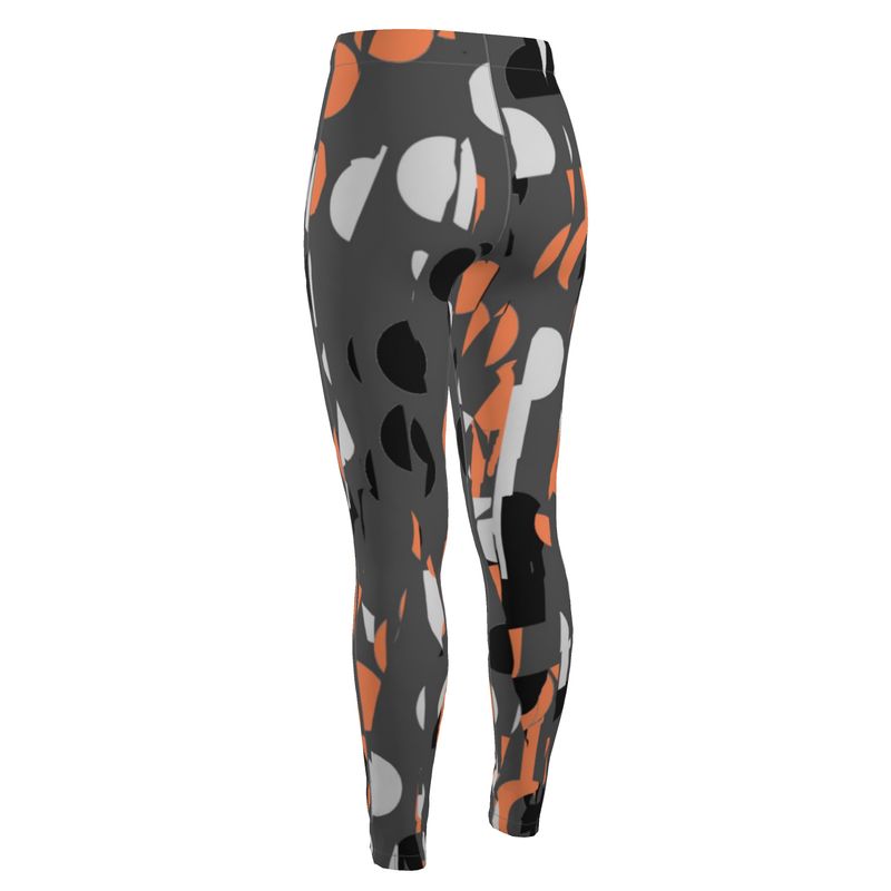 High Waisted Leggings in exploding polka dots