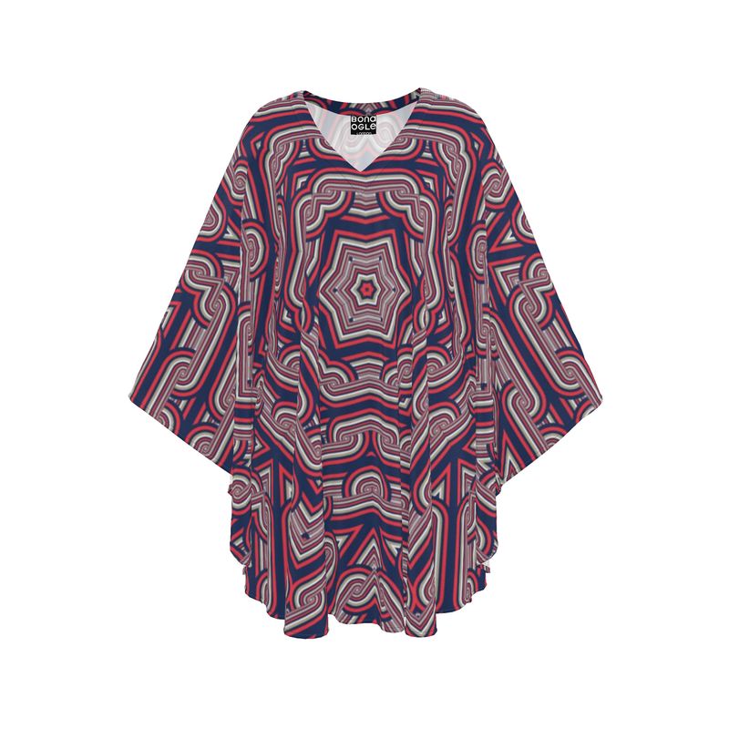 Kaftan Short in Geo Chains Blue