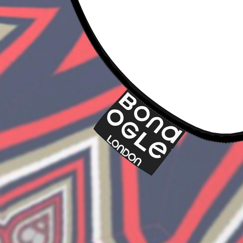 Sleeveless Midi Dress in Geo Chains Blue